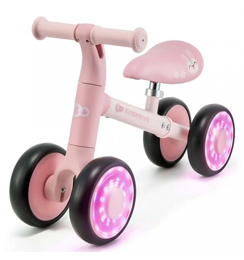 Kinderkraft Cutie Flash - rowerek biegowy z kołami Led | Różowy